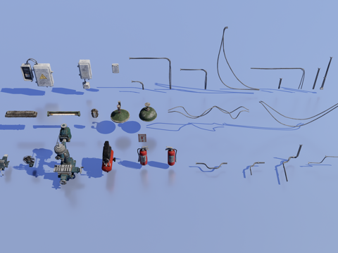  复古公共设施3d模型 