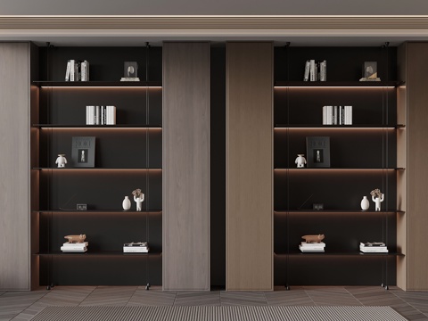 意式书柜 置物柜su模型