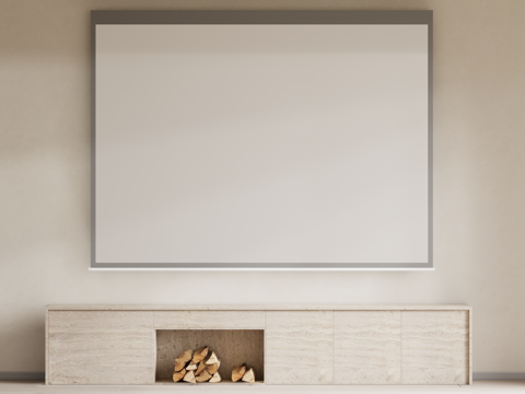 复古中古风电视柜 落地电视柜su模型