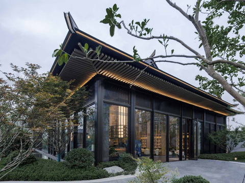 新中式宋代 建筑 极简美学售楼处su模型