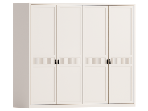 现代中古风衣柜su模型