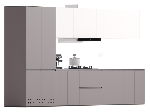现代橱柜 吊柜su模型