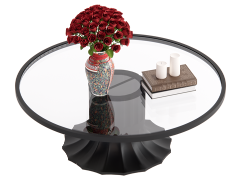 复古中古风茶几su模型