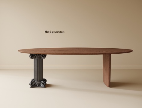 现代书桌 餐桌 茶桌su模型