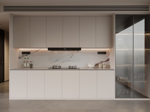 现代酒柜 橱柜su模型