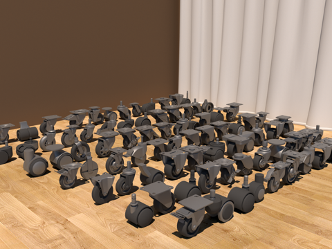 现代滑轮 万向轮 滚轮 车轮 脚轮 五金 su模型下载su模型