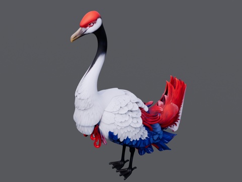 山海经神兽毕方su模型