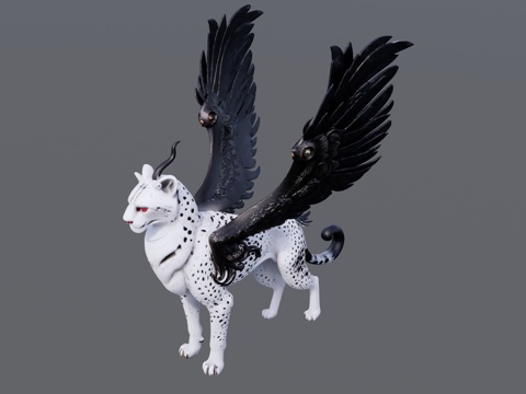 山海经神兽白泽su模型