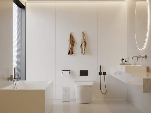 现代卫生间 洗手台 卫浴用品su模型