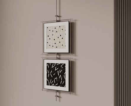 现代挂画 装饰画su模型