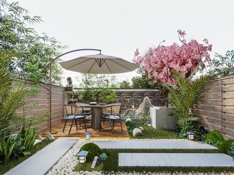  现代居家庭院3D模型3d模型 