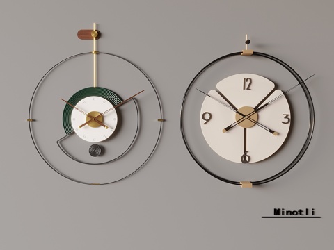 创意钟表时钟挂钟su模型