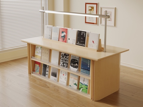 现代书柜 置物柜su模型