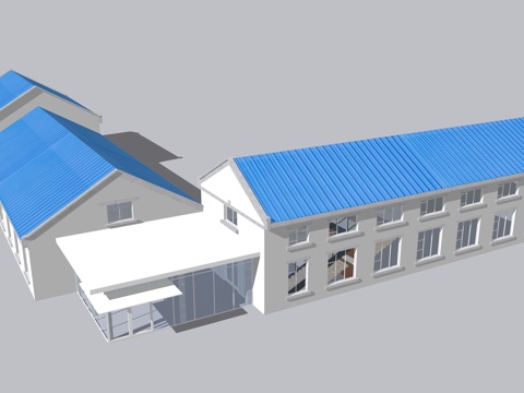 厂房 临时建筑su模型