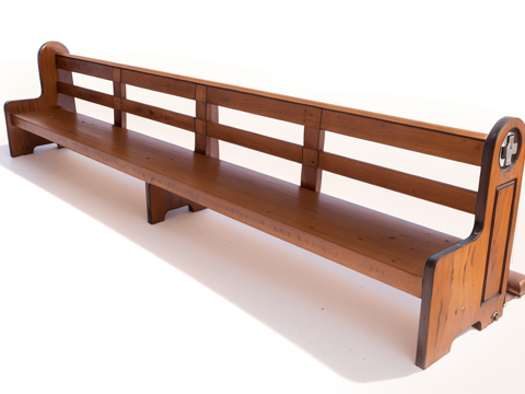 户外长凳su模型