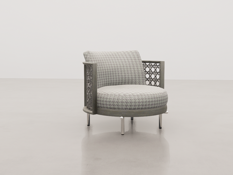 单人休闲椅su模型