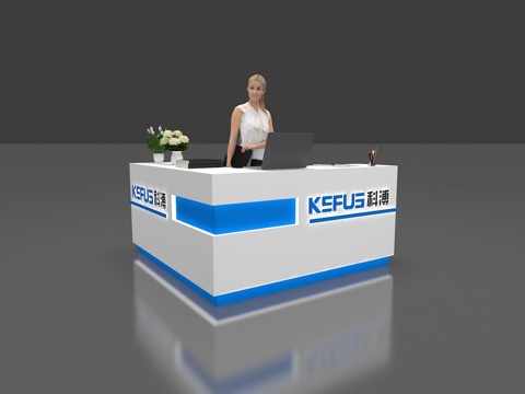  前台 接待 接待台 展览展示接待台3d模型 