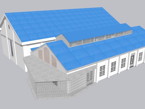 厂房 临时建筑su模型