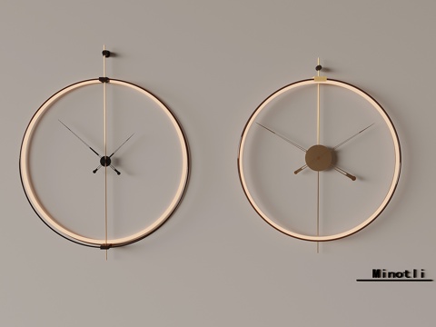 意式钟表时钟挂钟su模型