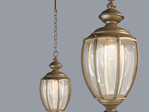 北欧吊灯 创意吊灯 金属吊灯 客厅吊灯su模型