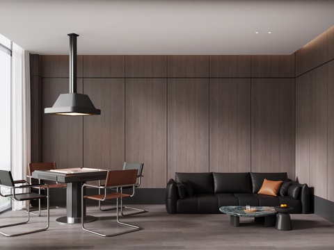 现代意式棋牌室 娱乐桌su模型