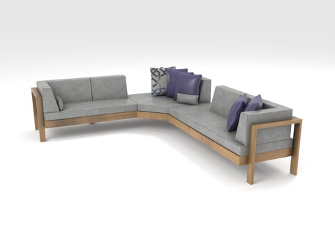  L型沙发 转角沙发 组合沙发 客厅沙发 现代沙发3d模型 