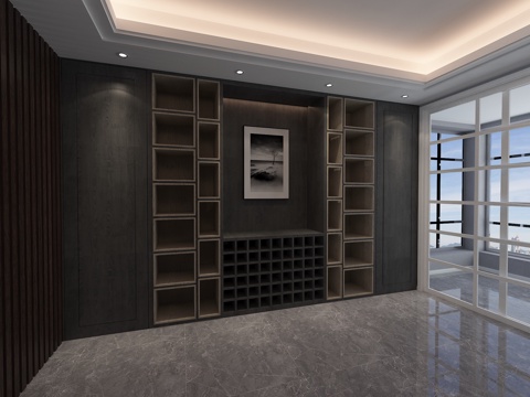  现代酒柜 装饰柜3d模型 