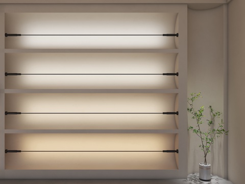 现代洗墙灯 灯带 天际线灯 线型灯 钢丝灯带 钢带灯su模型