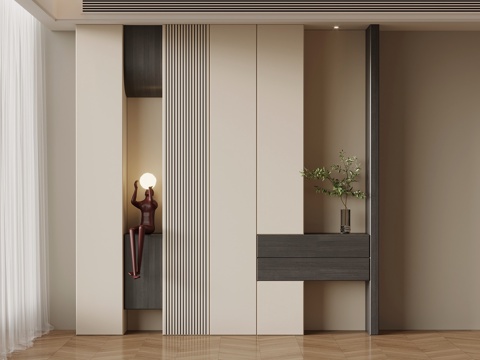 现代简约鞋柜 入户鞋柜su模型