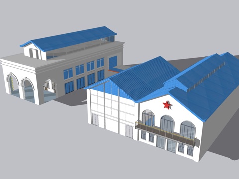 厂房 临时建筑su模型