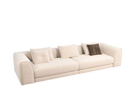 现代多人沙发 三人沙发 布艺沙发su模型