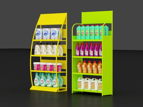 现代货架 架子 超市货架 货柜su模型