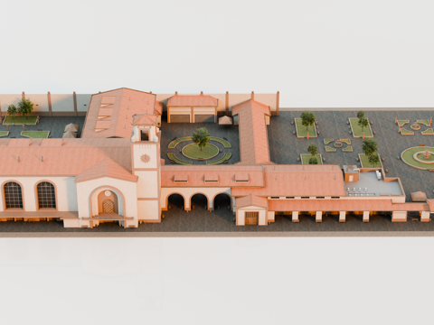 庄园建筑 城市建筑 欧式庭院 别墅花园 美式庄园su模型