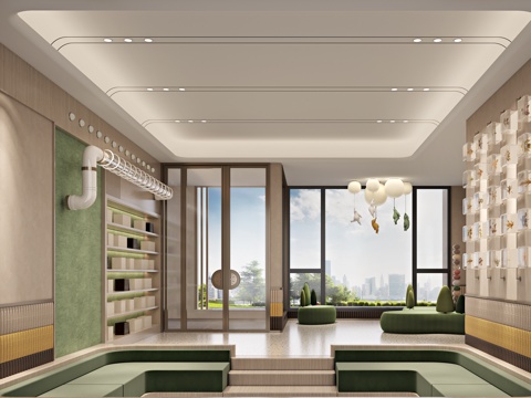 现代儿童娱乐区su模型