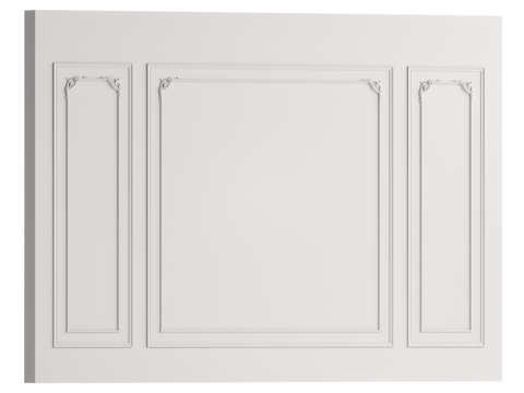 法式复古背景墙 沙发背景墙su模型