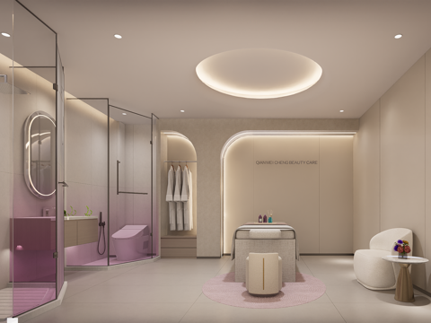 美容室治疗室按摩室su模型