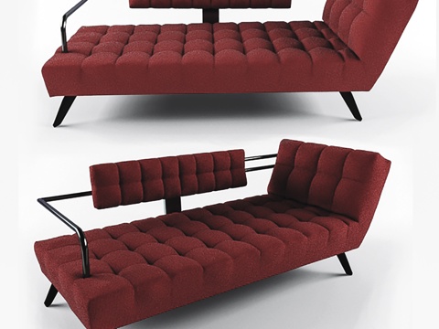 现代躺椅  贵妃椅 布艺躺椅 躺椅 沙发su模型