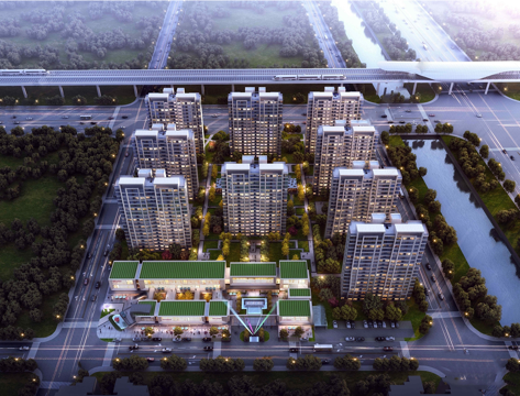 现代小区建筑  小区规划 小高层su模型