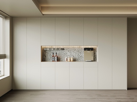 现代备餐柜 装饰柜su模型