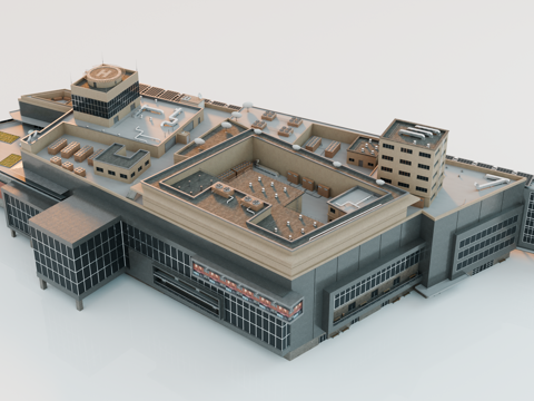 高楼大厦CBD 城市高楼 洛杉矶建筑 写字楼 城市高层建筑su模型