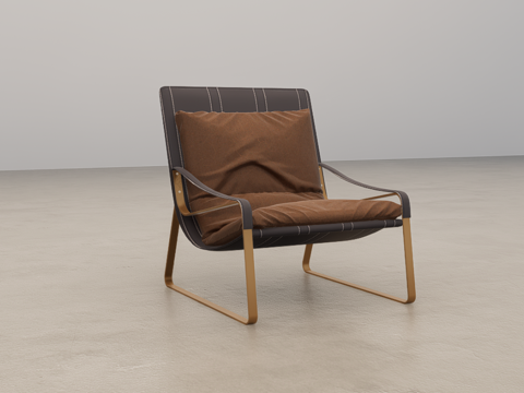 单人休闲椅su模型