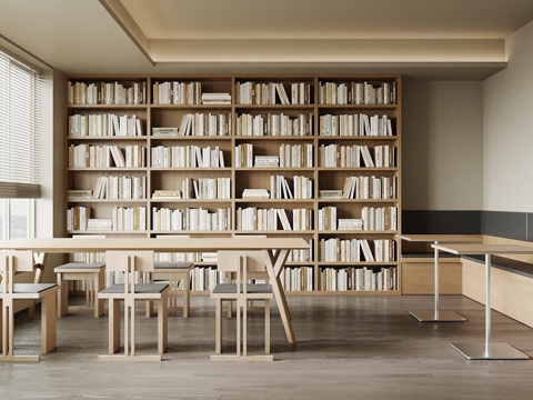 图书馆 阅读室su模型