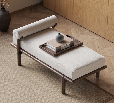 新中式换鞋凳su模型