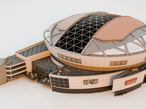 高楼大厦CBD 城市高楼 洛杉矶建筑 写字楼 城市高层建筑su模型