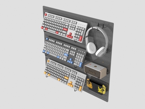  电竞设备 电脑键盘 耳机 蓝牙音箱 游戏手柄3d模型 