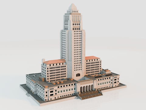 高楼大厦 城市高楼 洛杉矶建筑 写字楼 城市高层建筑su模型