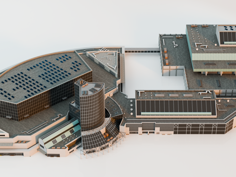 高楼大厦CBD 城市高楼 洛杉矶建筑 写字楼 城市高层建筑su模型