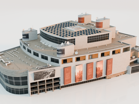 高楼大厦CBD 城市高楼 洛杉矶建筑 写字楼 城市高层建筑su模型