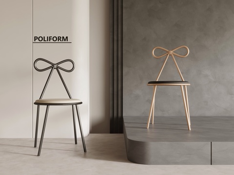 现代法式椅子 休闲椅 梳妆椅su模型