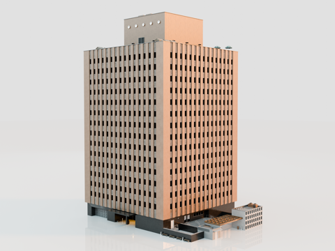 高楼大厦 城市高楼 洛杉矶建筑 写字楼 城市高层建筑su模型